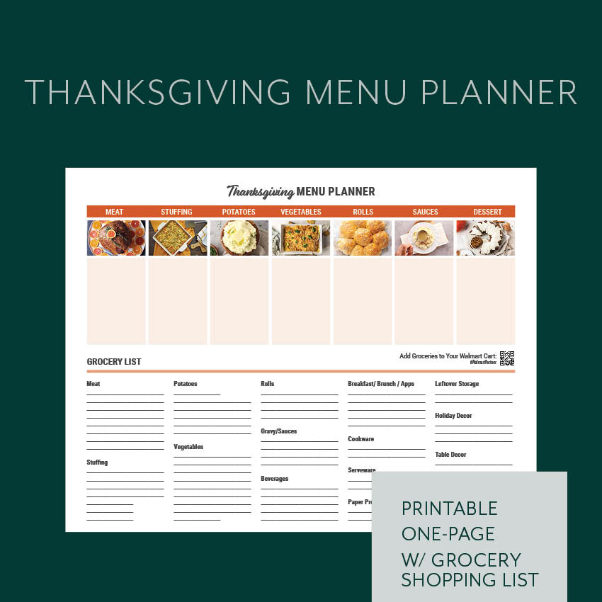 Thanksgiving Menu Planner