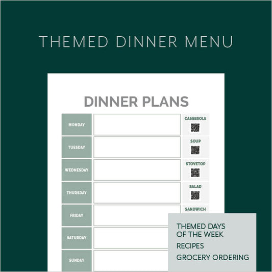 Themed Weekly Dinner Menu
